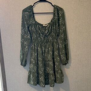 Liberty Love Green Floral Long Sleeve Dress